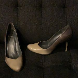 Stuart Weitzman Light to Dark Gray Gradient Heel
